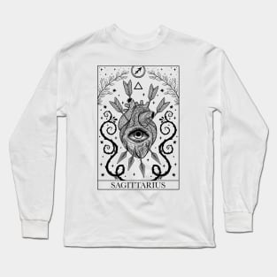 Zodiac sign tarot card Sagittarius Long Sleeve T-Shirt